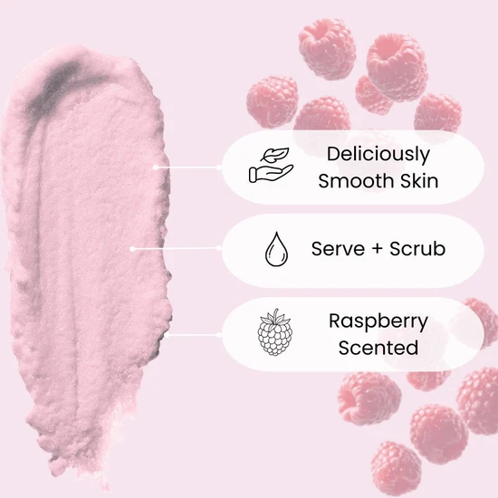 Face Facts Scuup Raspberry Ripple Sugar Body Scrub 350g