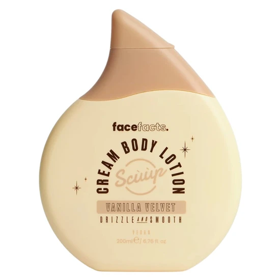 Face Facts Scuup Vanilla Velvet Cream Body Lotion 200ml