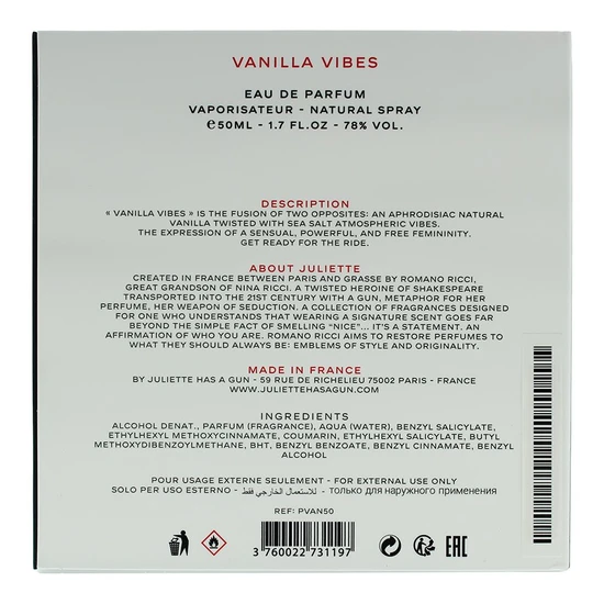 Juliette Has a Gun Vanilla Vibes Eau De Parfum 50ml
