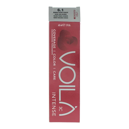 Intercosmo Voila 3c Intense 6.1 Dark Ash Blonde Hair Colour 60ml