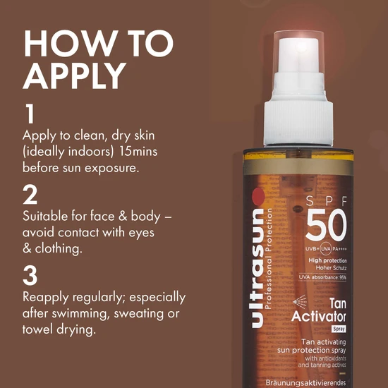 Ultrasun Body Tan Activator Spray SPF 50 100ml