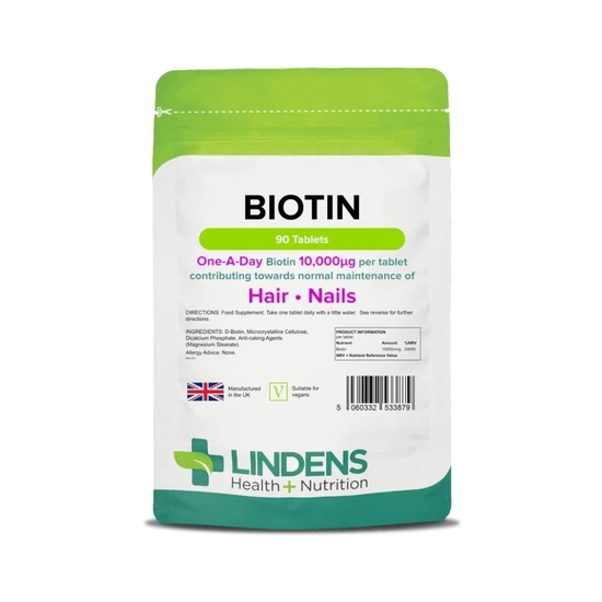 Lindens Biotin 10mg Tablets 90 Tablets