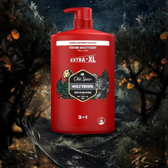 Old Spice Wolfthorn 3-In-1 Body Hair Face Wash 1000ml