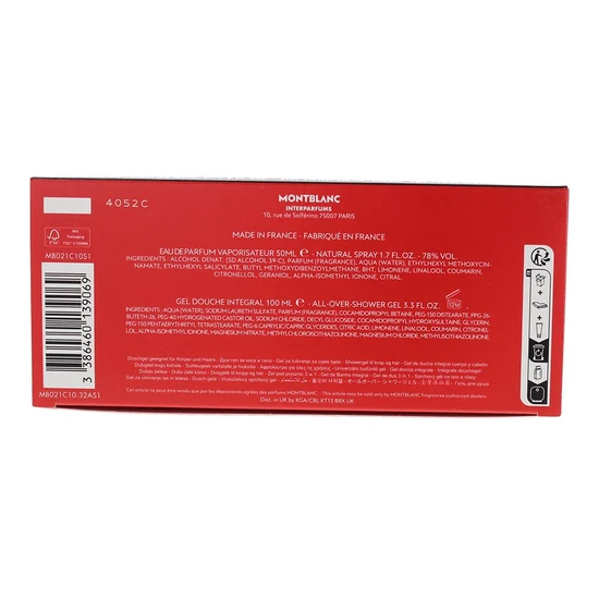 Montblanc Legend Red Eau De Parfum Gift Set 50ml & 100ml Shower Gel