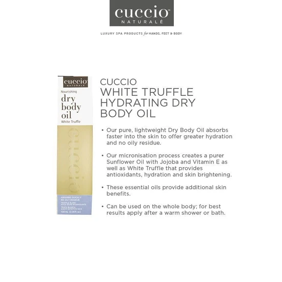 Cuccio White Truffle Nourishing Dry Body Oil 100ml