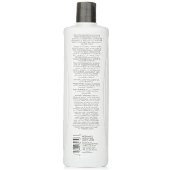 Nioxin Derma Purifying System 4 Cleanser Shampoo Coloured Hair, Progressed Thinning, Colour Safe 500ml