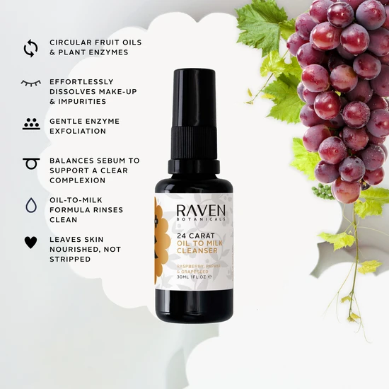 Raven Botanicals 24 Carat Oil To Milk Cleanser 30ml