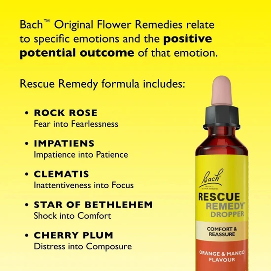 Bach Rescue Remedy Dropper Orange & Mango 20ml