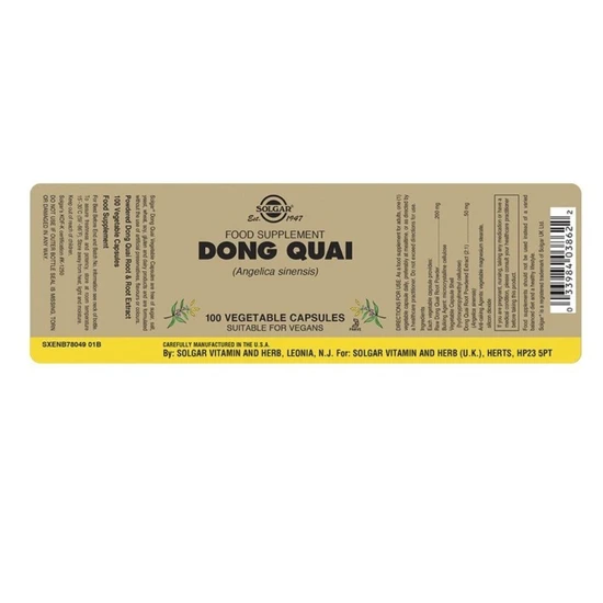 Solgar Dong Quai Vegicaps 100 Vegicaps
