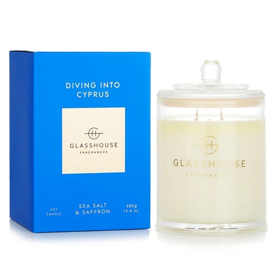 Glasshouse Fragrances Triple Scented Soy Candle Diving Into Cyprus 380g