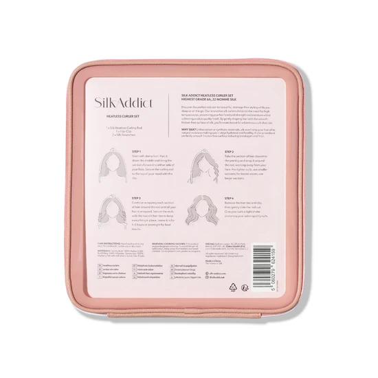 Silk Addict Pale Pink Heatless Curler Set