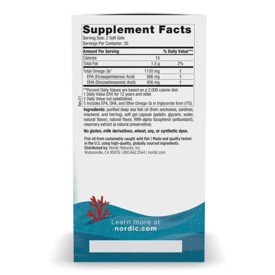 Nordic Naturals Ultimate Omega 2x Fish Oil Teen Strawberry Softgels 60 Softgels