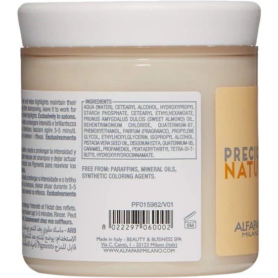 Alfaparf Precious Nature Mask With Almond & Pistachio 200ml