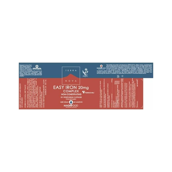 Terranova Easy Iron 20mg Complex Vegicaps 50 Vegicaps