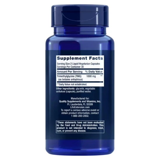 Life Extension TMG 500mg Vegicaps 60 Vegicaps