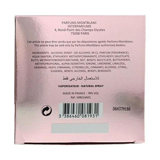 Montblanc Lady Emblem Elixir Eau De Parfum 75ml