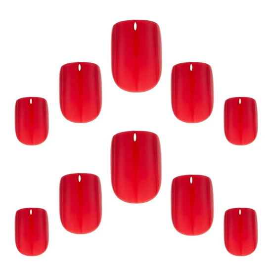Elegant Touch Petite Squoval Nails Red Rose