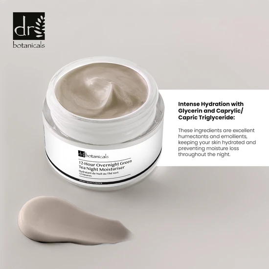 Dr Botanicals 12-Hour Overnight Green Tea Night Moisturiser 50ml