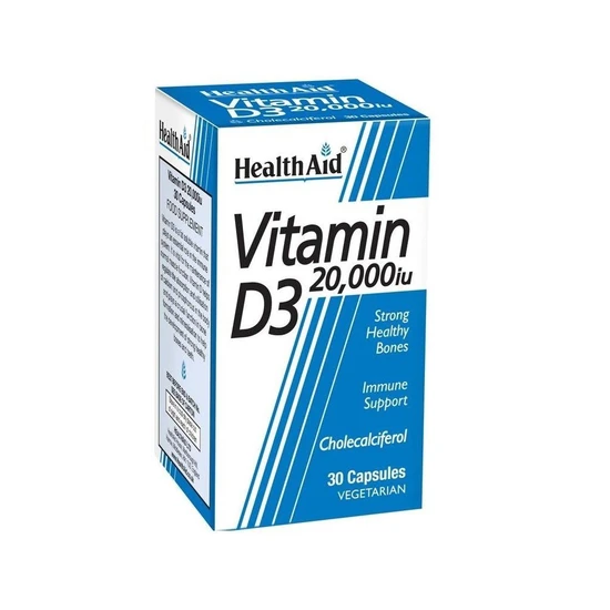 Health Aid Vitamin D3 20000iu Capsules 30 Capsules