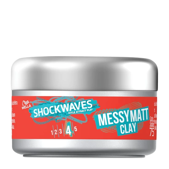 Wella Shockwaves Messy Matte 4 Clay 75ml