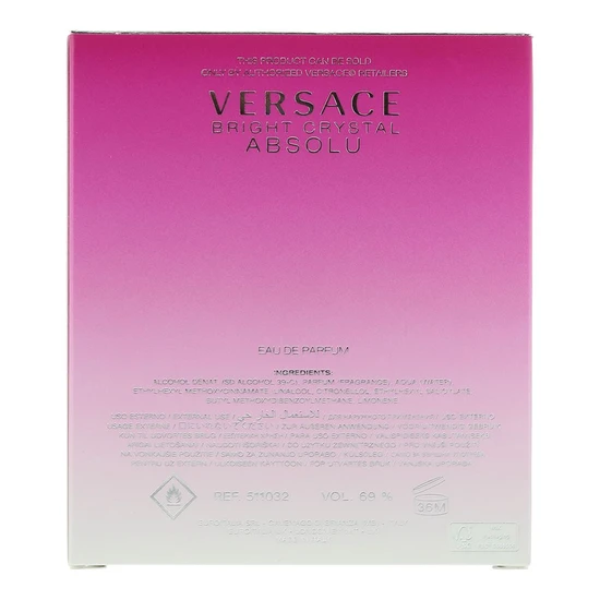Versace Bright Crystal Absolu Eau De Parfum 90ml