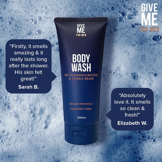 Give Me Sandalwood & Tonka Bean Body Wash For Men