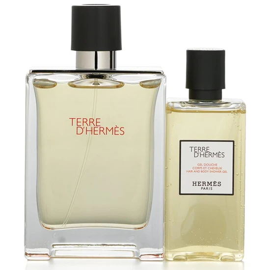 Hermès Terre D'Hermes Eau De Toilette Men's Gift Set Spray 100ml With Shower Gel 80ml