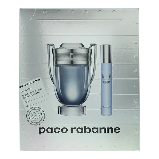 Paco Rabanne Invictus Eau De Toilette Gift Set 100ml + 20ml