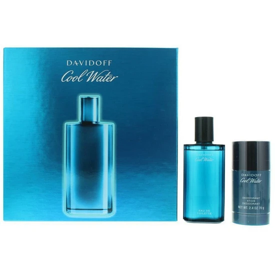 Davidoff Cool Water Gift Set 75ml Eau De Toilette + 75g Deodorant Stick