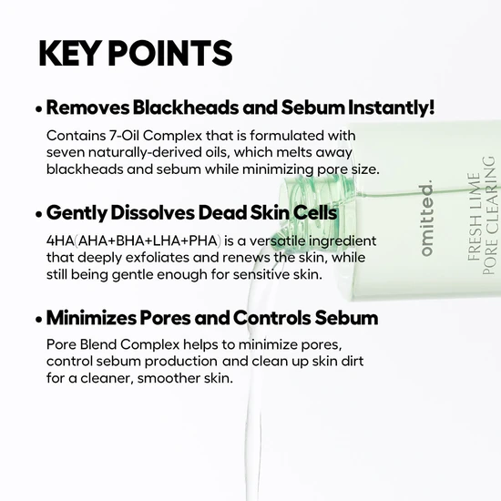 Omitted Fresh Lime Pore Clearing Deep Cleansing Oil 200ml