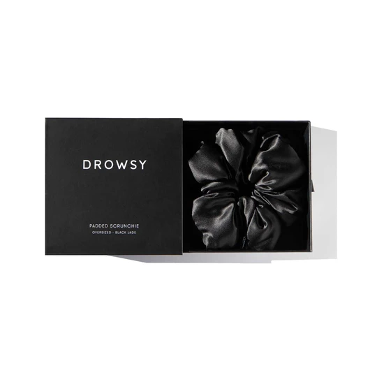Drowsy Padded Scrunchie Black Jade