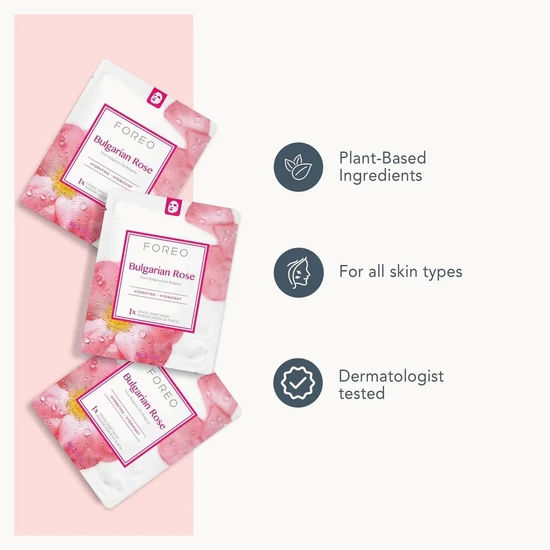 FOREO UFO Bulgarian Rose Moisture-Boosting Face Mask 3 Pack