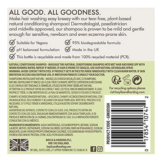 Baylis & Harding Goodness Kids Watermelon Burst Natural Conditioning Shampoo 500ml