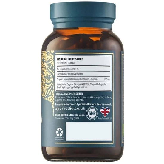 Ayurvediq Wellness Organic Turmeric, Ginger & Black Pepper Extract Capsules 60 Capsules