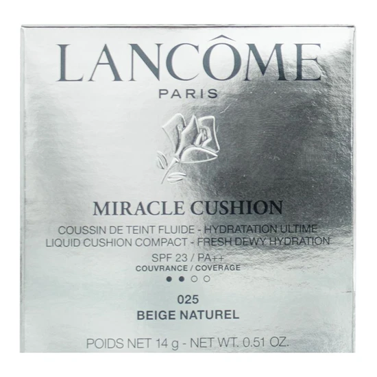 Lancôme Miracle Cushion Liquid Foundation Compact SPF 23 025 Beige Naturel
