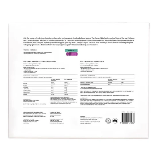 Vida Glow Natural Marine Collagen Super Skin Set 30 x 3g