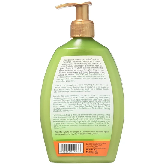 Organic Hair Energizer 5 In 1 Rejuvenating Conditioner 385ml