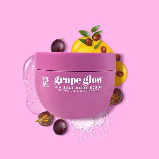 Give Me Grape Glow Sea Salt Body Scrub 300g