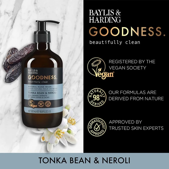 Baylis & Harding Goodness Tonka Bean & Neroli Natural Hand Wash 500ml