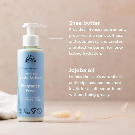 Urtekram Fragrance Free Sensitive Skin Body Lotion 245ml