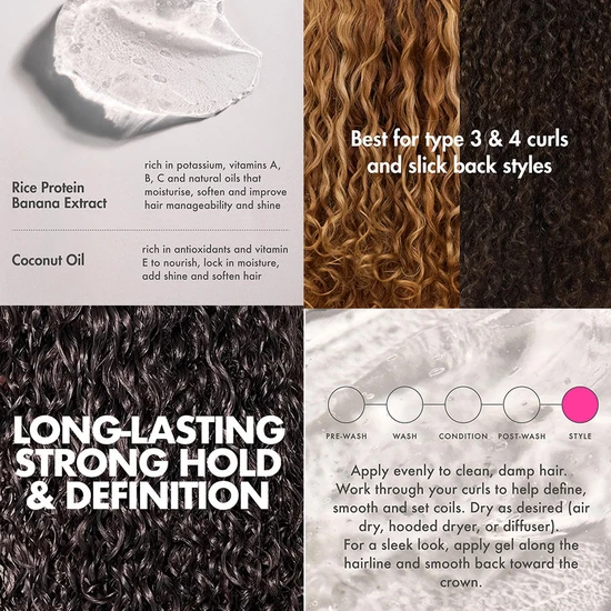 Umberto Giannini Banana Jelly Anti Frizz Strong Hold Styling Gel 475ml