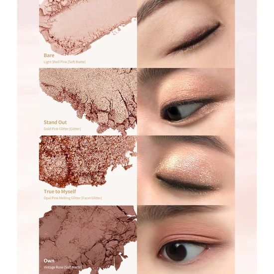 Heart Percent Dote On Mood Eye Palette 01 Rose Facets