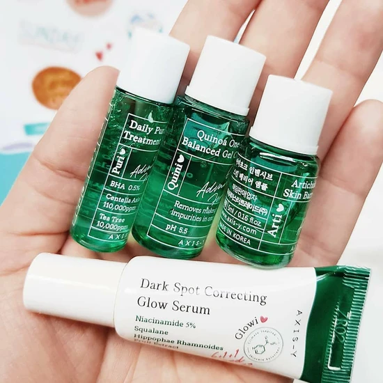 Mii Cosmetics AXIS-Y The Mini Glow Set 8ml + 5ml + 5ml + 5ml