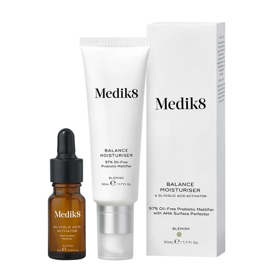 Medik8 Balance Moisturiser & Glycolic Acid Activator 10ml & 50ml