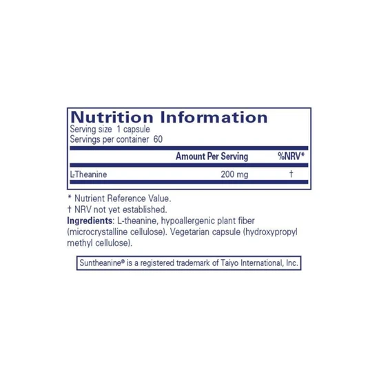 Pure Encapsulations l-Theanine Capsules 60 Capsules