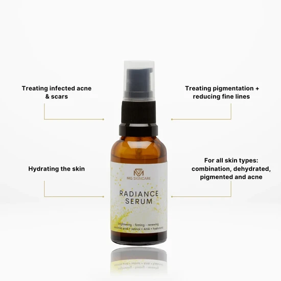 MG Skincare Radiance Serum With Plant Based Vitamin C & A + Hyaluronic Acid 30ml