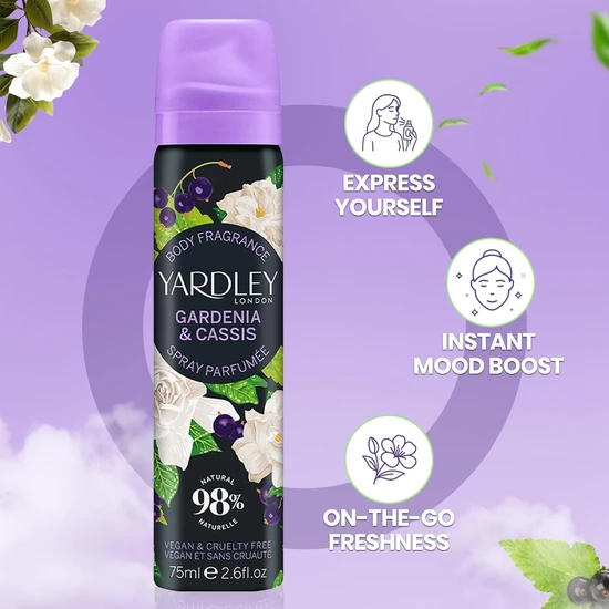 Yardley Gardenia & Cassis Body Spray 75ml