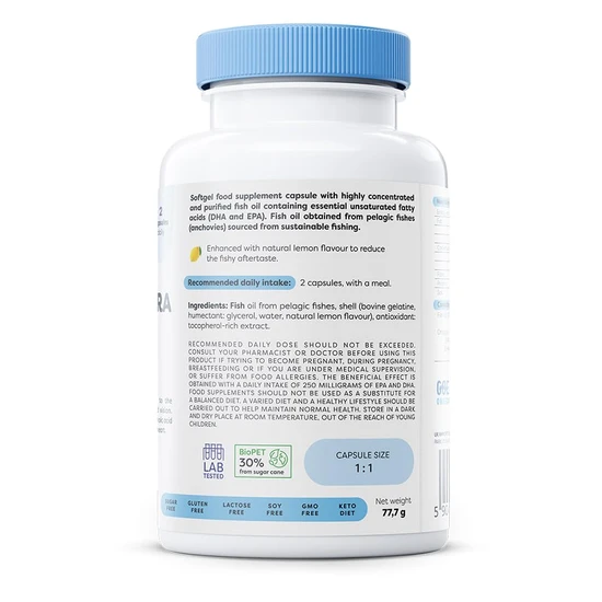 Osavi Omega-3 Extra Molecularly Distilled 1300mg Lemon Softgels 120 Softgels