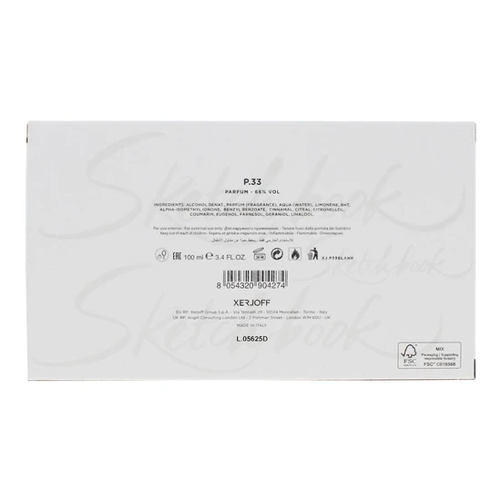 Xerjoff Sketchbook P.33 Blank Page Parfum 100ml