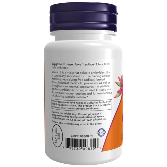 NOW Foods Vitamin E-200 Natural 100 softgels